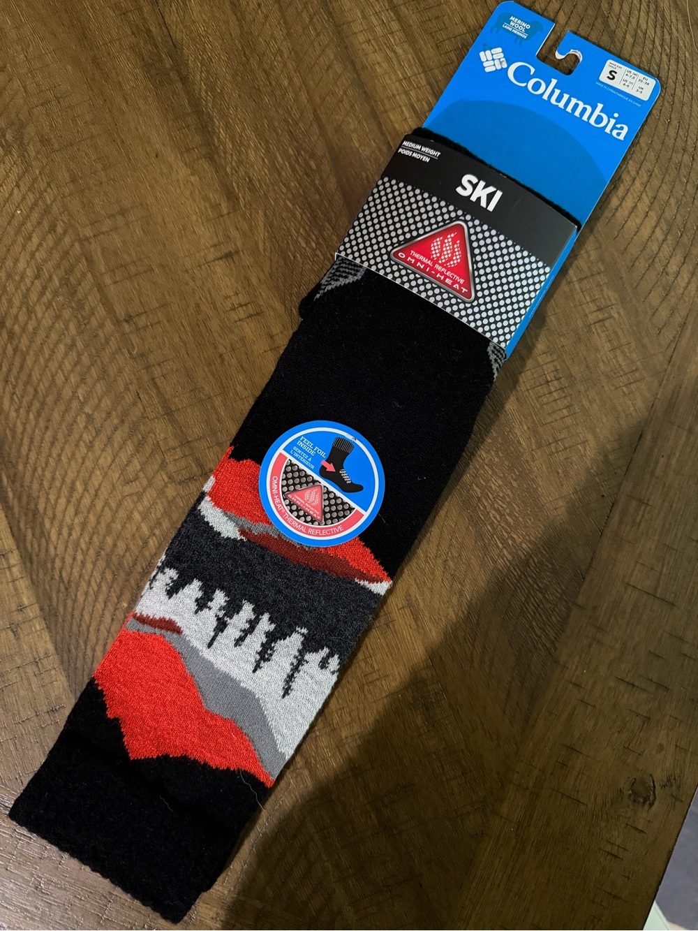 New Columbia Wool Ski Socks Omniheat woman’s small